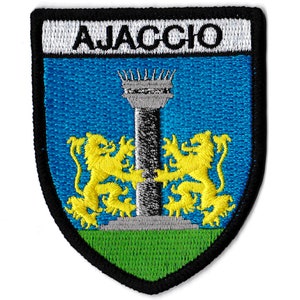 Patch bordado cidade de Ajaccio Córsega Patch para passar roupa da Córsega