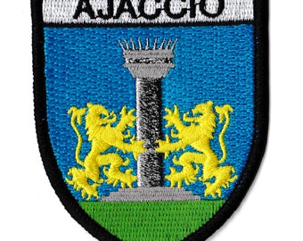 Embroidered badge patch Ajaccio city Corsica Corsica iron-on