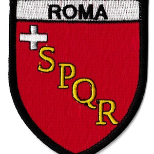 escutcheon patch blazon Rome Roma applique patch badge coat of arms