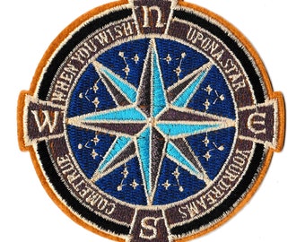 Embroidered crest patch Compass Rose of the Winds Marine nautical patch