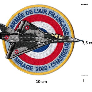 Patch Mirage 2000 pilote armée de l'air France patche écusson thermocollant image 3