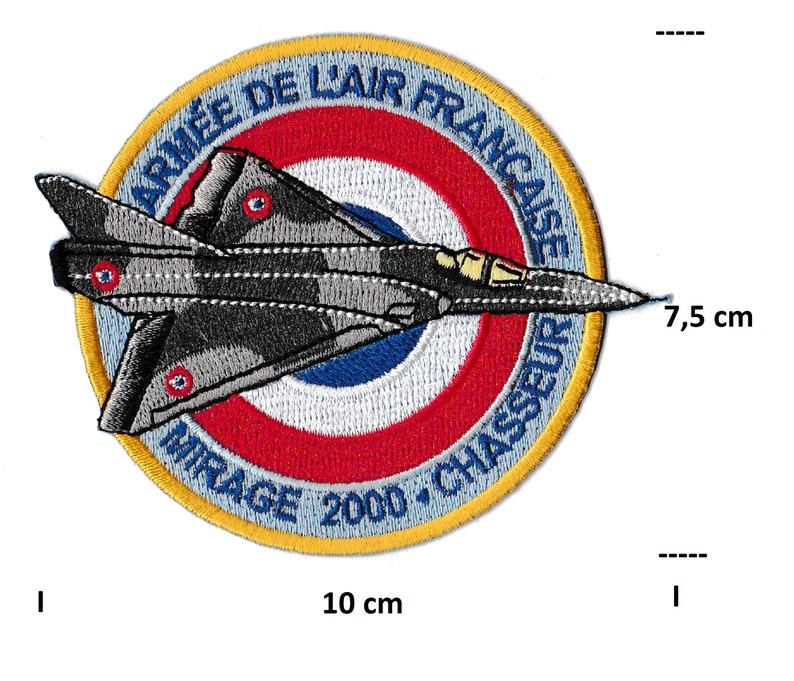 Patch Mirage 2000 pilote armée de l'air France patche écusson thermocollant image 3