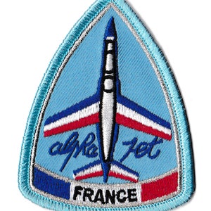 Alpha Jet French patrol crest patch, iron-on embroidered patch