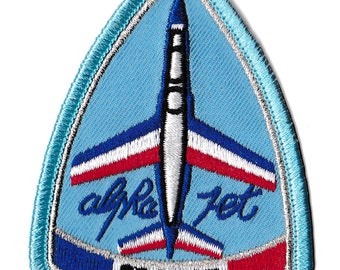 Alpha Jet French patrol crest patch, iron-on embroidered patch