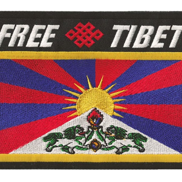 Free Tibet embroidered crest patch free Tibetan iron-on medium