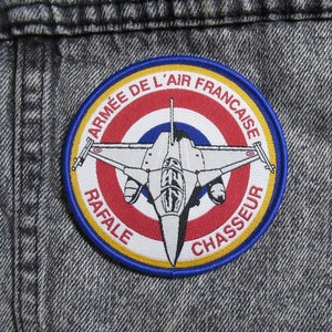 Patche tissé pilote rafale armée de l'air France patch écusson thermocollant image 2