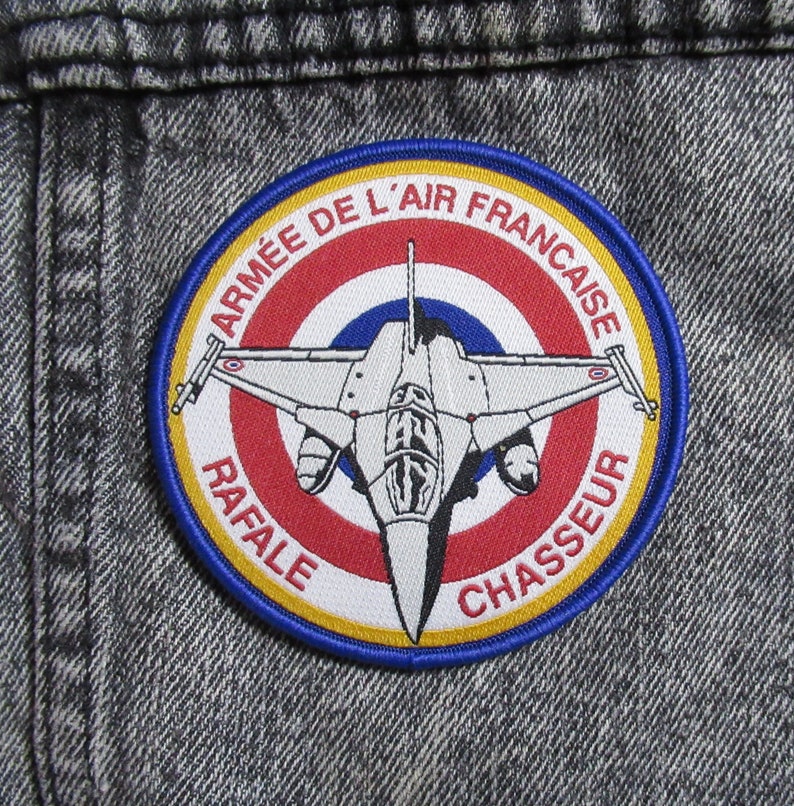 Patche tissé pilote rafale armée de l'air France patch écusson thermocollant image 2