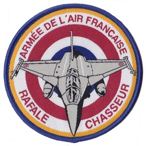 Patche tissé pilote rafale armée de l'air France patch écusson thermocollant image 1