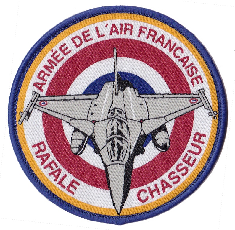 Patche tissé pilote rafale armée de l'air France patch écusson thermocollant image 1