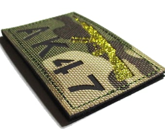 AK47 Kalashnikov camouflage tactical patch in PVC with Velcro