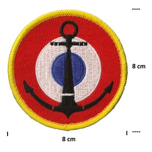 Gestickter Wappenaufnäher der französischen Marine, Luftfahrt, Frankreich, kratzbar Bild 5