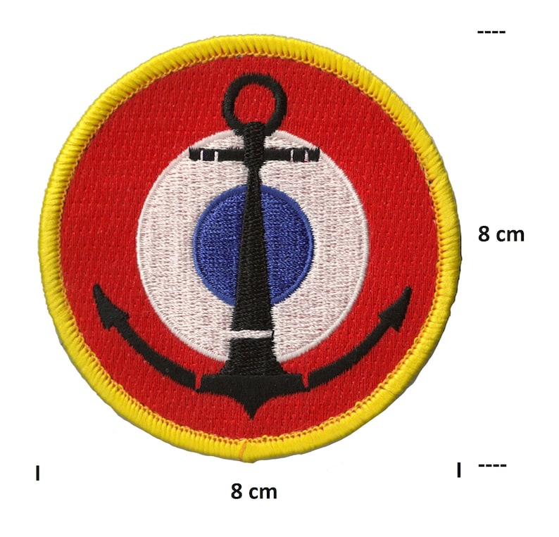 Gestickter Wappenaufnäher der französischen Marine, Luftfahrt, Frankreich, kratzbar Bild 5