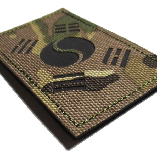 South Korean flag patch camouflage tactical patch in PVC with velcro
