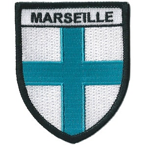 Marseille city coat of arms iron-on patch