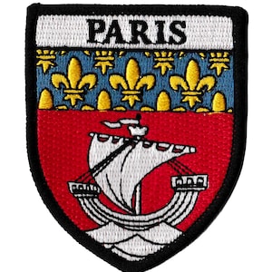 Patche écusson brodé Paris ville blason Parisien image 1