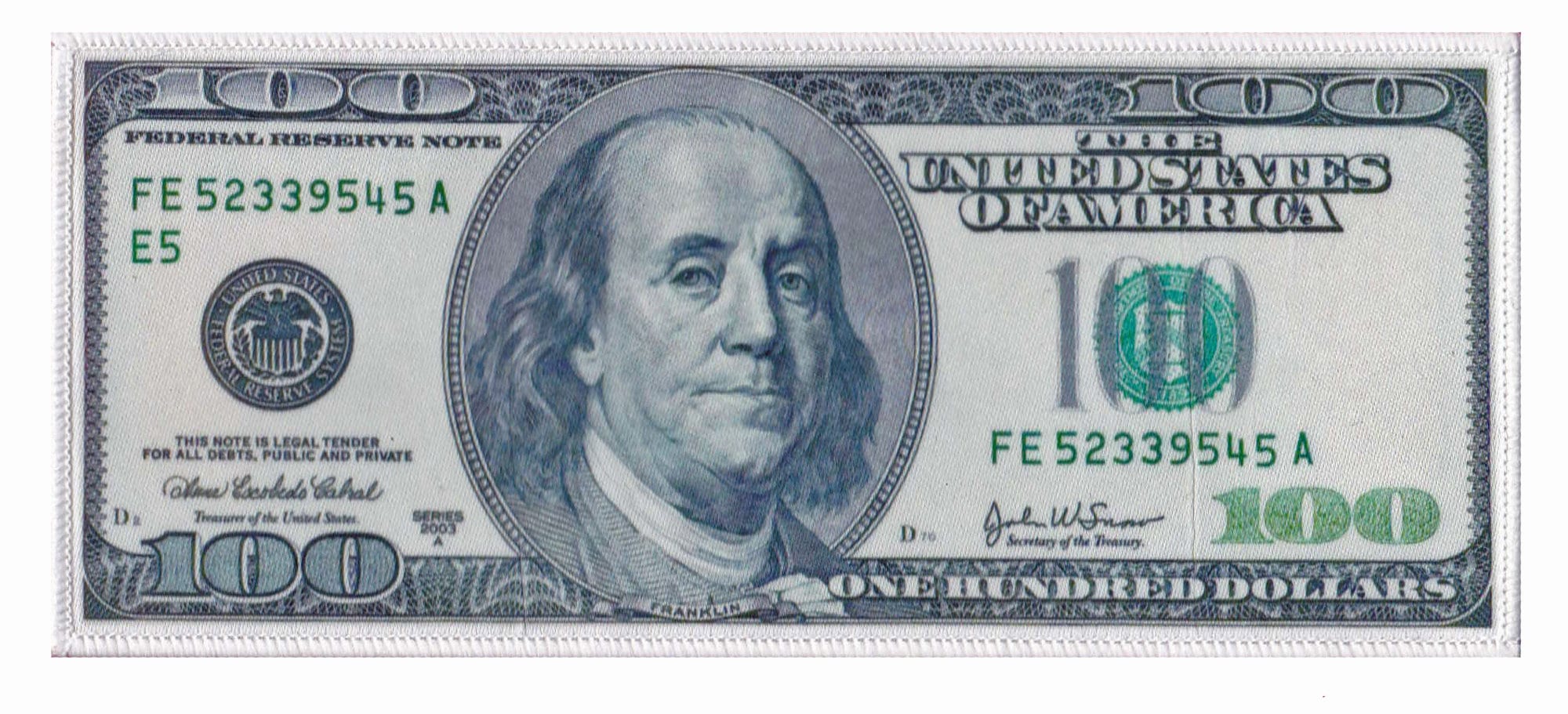 100-USD-Banknote-Wappen-Patch, bedruckter Dollar-Patch - Etsy.de