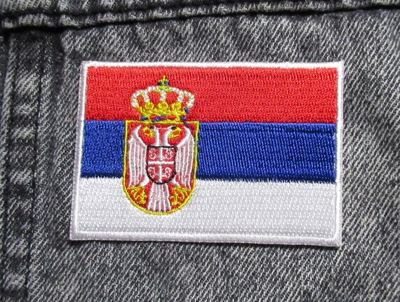 Aufnäher Jugoslawische Flagge – Bestickt, 7,1x4,8 Cm, Zum Aufbügeln Auf Kleidung & Taschen