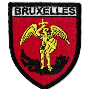 Brussels coat of arms patch Brussels patch badge coat of arms cities Belgium city