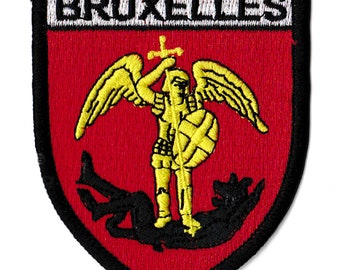 Patche écusson Bruxelles blason Brussels patche badge armoiries villes Belgique ville