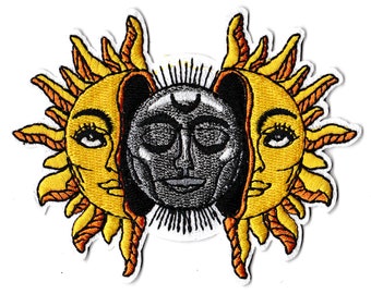 Patch badge embroidered cosmic sun thermo-adhesive patch