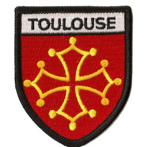 Ecusson brodé patche ville Toulouse Occitanie blason armoiries patch image 1