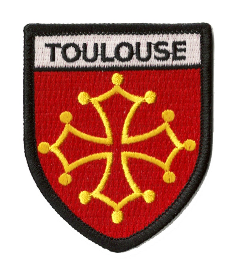 Ecusson brodé patche ville Toulouse Occitanie blason armoiries patch image 1