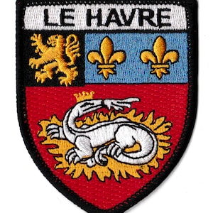 Le Havre coat of arms patch embroidered patch city France Normandy iron-on