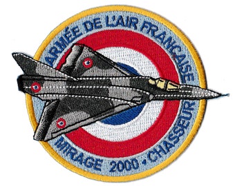 Patch Mirage 2000 pilote armée de l'air France patche écusson thermocollant