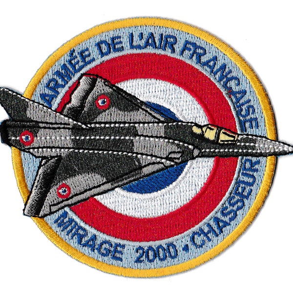 Patch Mirage 2000 pilote armée de l'air France patche écusson thermocollant
