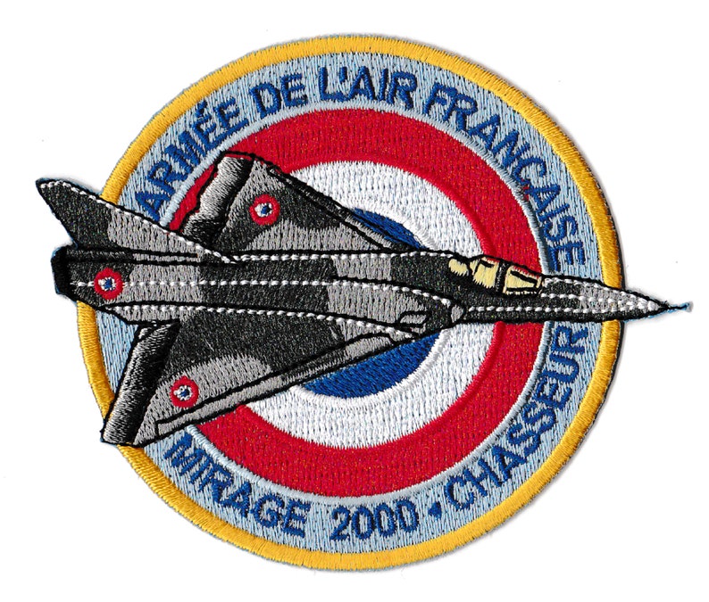 Patch Mirage 2000 pilote armée de l'air France patche écusson thermocollant image 1