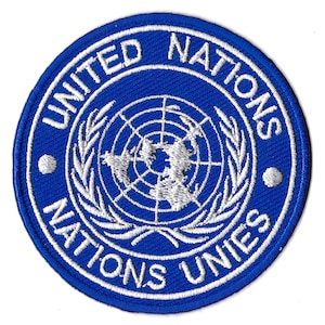 UN United Nations embroidered iron-on patch
