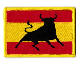 Parche escudo bandera de España Parche termoadhesivo español Tauro bordado