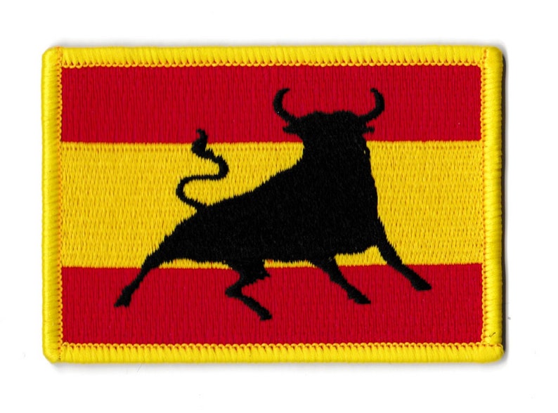 Parche escudo bandera de España Parche termoadhesivo español Tauro bordado imagen 1