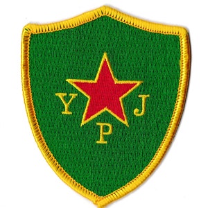 Aufnäher mit Militärwappen der YPJ, Aufnäher zum Aufbügeln der kurdischen Streitkräfte in Kurtdistan