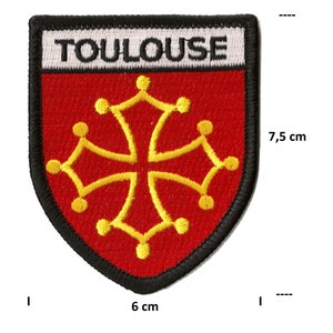 Ecusson brodé patche ville Toulouse Occitanie blason armoiries patch image 3