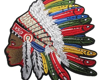 Sioux Indian backpatch great chief embroidered iron-on patch