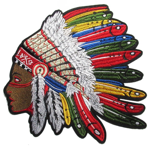 Backpatche indien sioux grand chef patch brodé thermocollant patche
