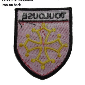 Ecusson brodé patche ville Toulouse Occitanie blason armoiries patch image 5