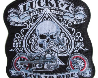 Back patch backpatch LUCKY 7 Biker biker patch bib thermoadhesive