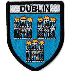 Dublin crest patch embroidered patch city coat of arms coat of arms