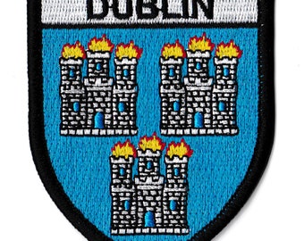 Dublin crest patch embroidered patch city coat of arms coat of arms