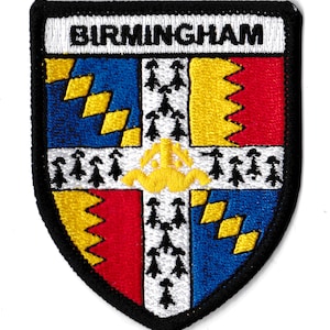 Birmingham city crest patch United Kingdom embroidered iron-on coat of arms patch