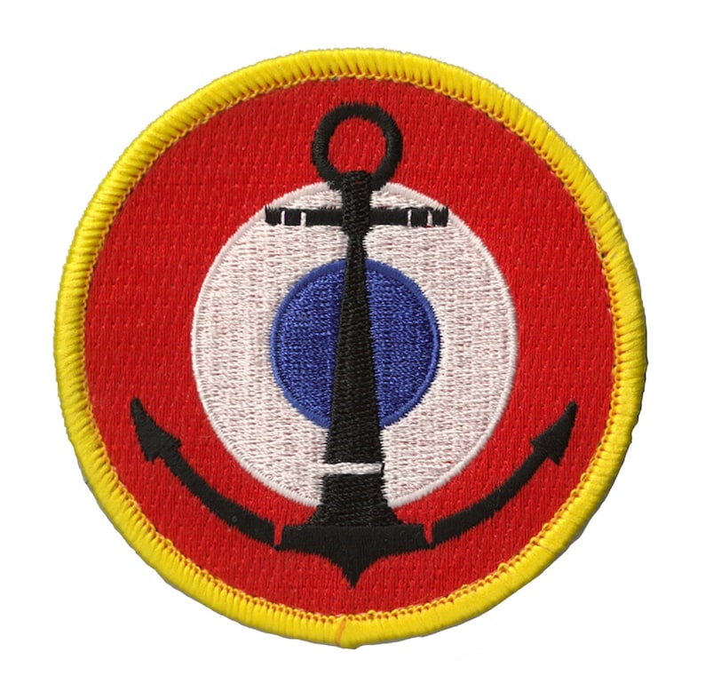 Gestickter Wappenaufnäher der französischen Marine, Luftfahrt, Frankreich, kratzbar Bild 1