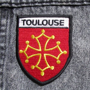 Ecusson brodé patche ville Toulouse Occitanie blason armoiries patch image 2