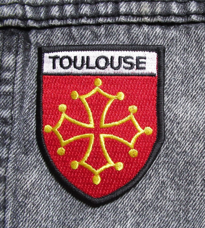 Gestickter Aufnäher mit Stadtwappen, Wappen von Toulouse Occitanie Bild 2