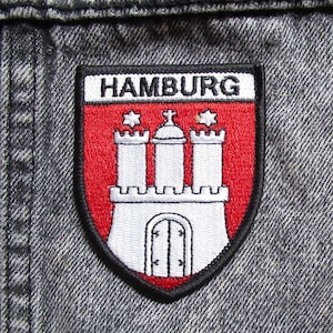 Hamburg crest patch coat of arms city of Hamburg Germany embroidered patch coat of arms image 4