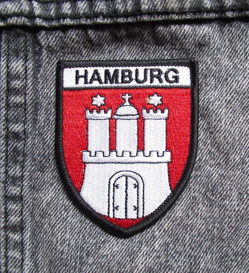 Hamburg crest patch coat of arms city of Hamburg Germany embroidered patch coat of arms image 4