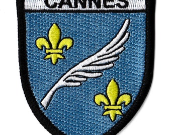 Patche écusson Cannes blason Cannois patche badge armoiries villes de France ville