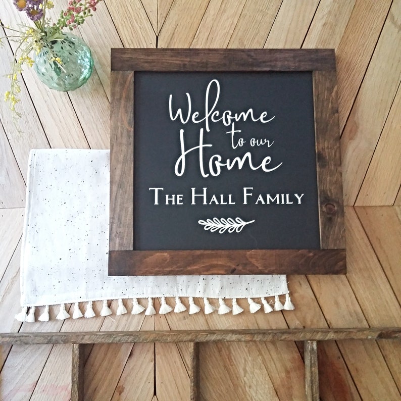 Welcome to Our Home Wood Sign Custom Wood Sign Custom | Etsy