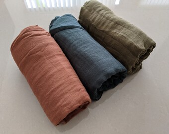 olive green muslin wrap